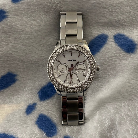 Fossil Women\'s Silver and White Watch